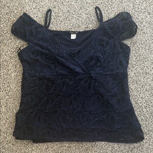 VENUS Navy Lace Blouse